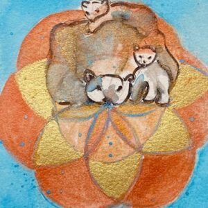 Aquarelle – reproduction – "tendresse"